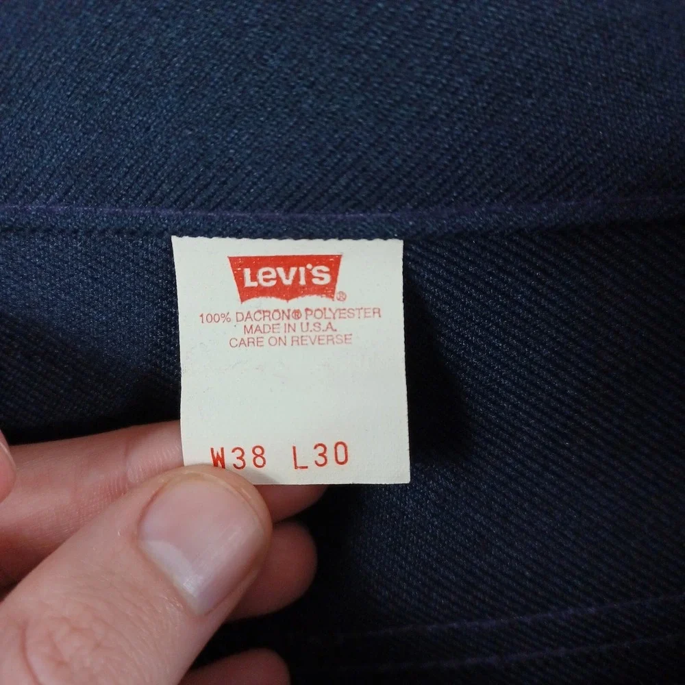 Vintage Levis Pants Mens 38x30 Blue‎ Straight Black Gold Tag Casual Preppy